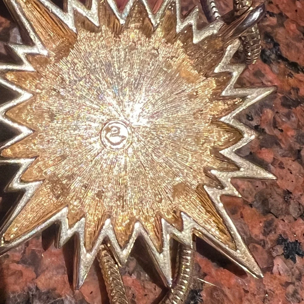 Vintage Swarovski Starburst Necklace Swan Mark 32” - Picture 5 of 5
